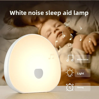 RGB Sleep White Noise Machine with Soothing Sound Touchable Rechargeable LED Night Light Relaxing Audio & Sleep Lamp for Baby
