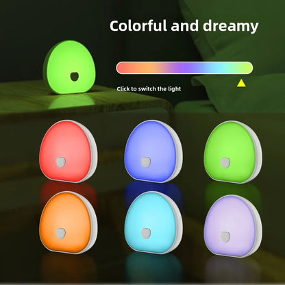 RGB Sleep White Noise Machine with Soothing Sound Touchable Rechargeable LED Night Light Relaxing Audio & Sleep Lamp for Baby