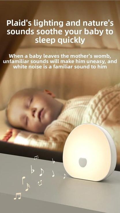 RGB Sleep White Noise Machine with Soothing Sound Touchable Rechargeable LED Night Light Relaxing Audio & Sleep Lamp for Baby