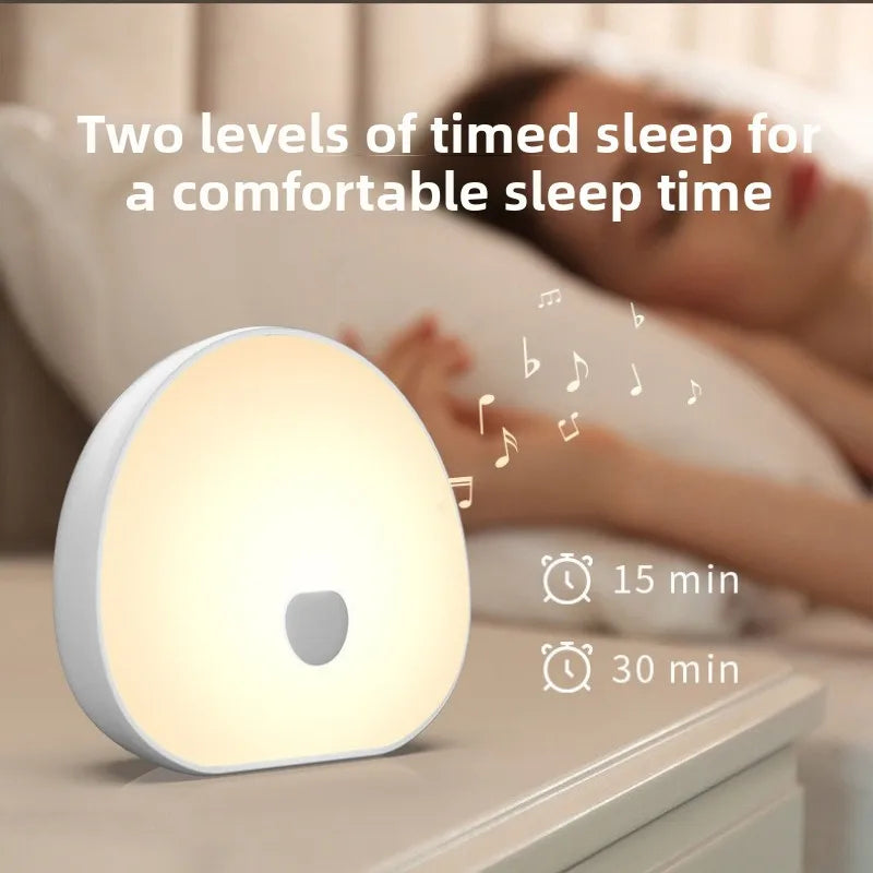 RGB Sleep White Noise Machine with Soothing Sound Touchable Rechargeable LED Night Light Relaxing Audio & Sleep Lamp for Baby
