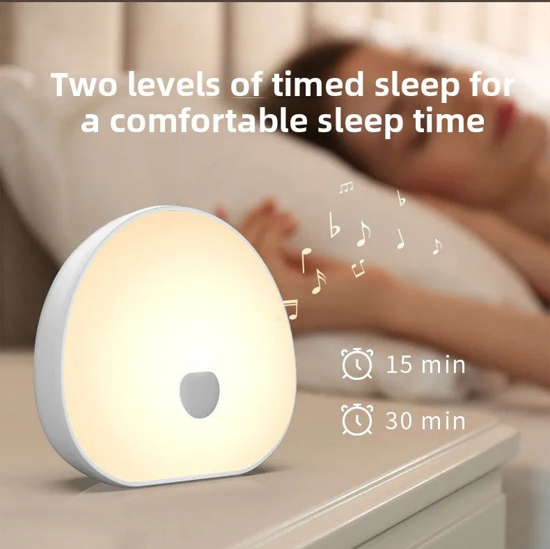 RGB Sleep White Noise Machine with Soothing Sound Touchable Rechargeable LED Night Light Relaxing Audio & Sleep Lamp for Baby