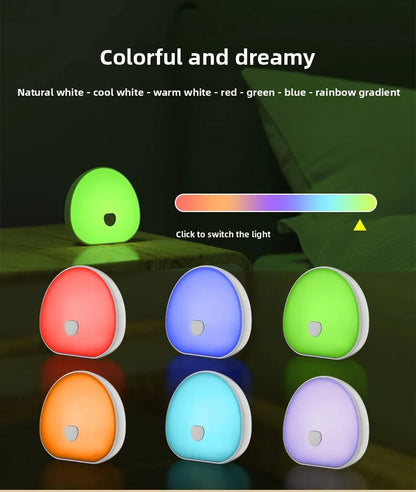 RGB Sleep White Noise Machine with Soothing Sound Touchable Rechargeable LED Night Light Relaxing Audio & Sleep Lamp for Baby